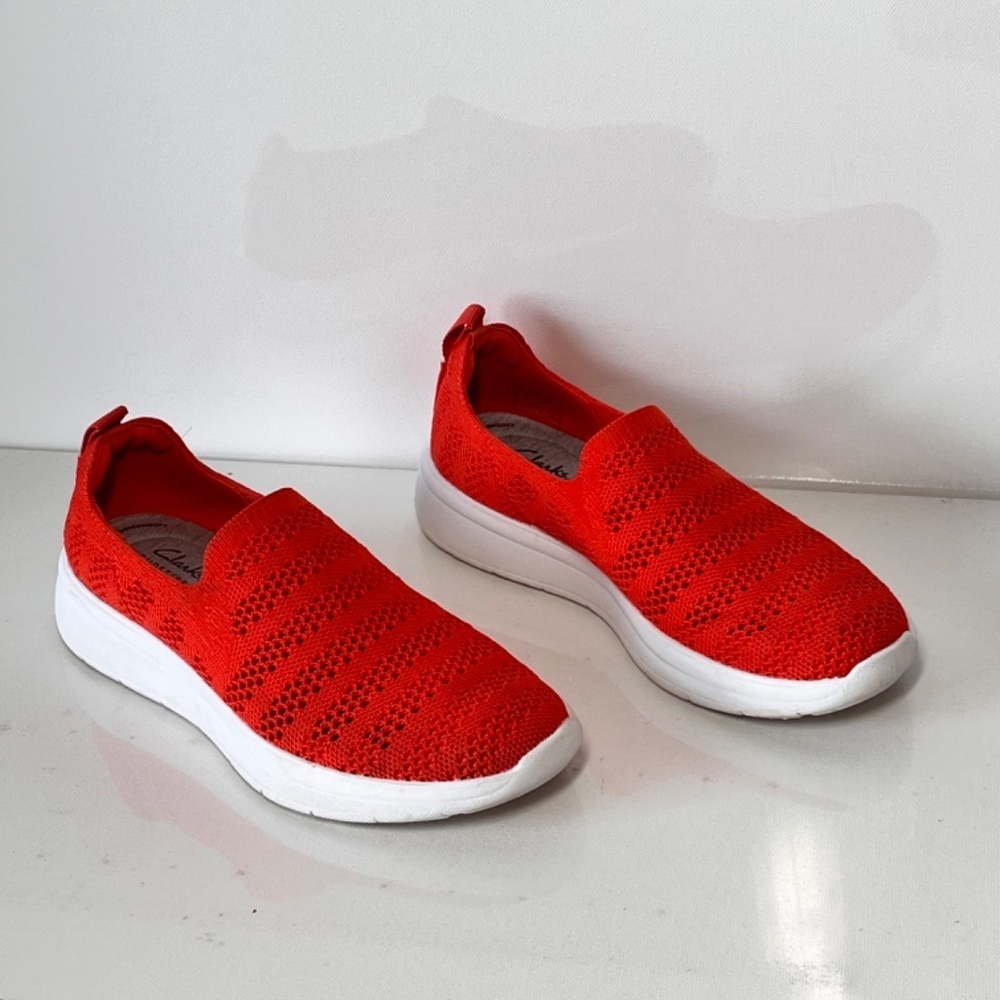 Clarks  Ezera Path Perforated Knit Slip-Ons